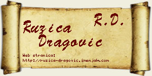 Ružica Dragović vizit kartica
